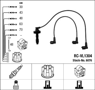 Ignition Cable Kit NGK 6076