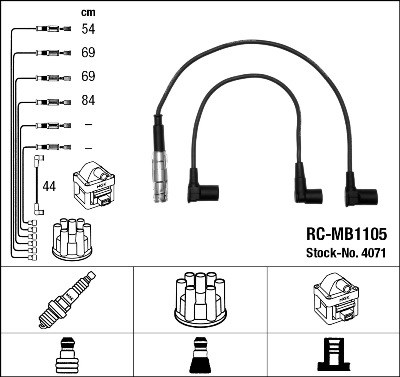 Ignition Cable Kit NGK 4071