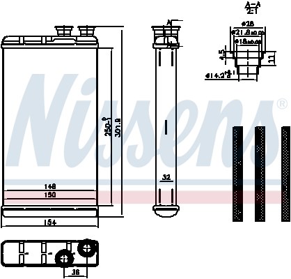 Heat Exchanger, interior heating NISSENS 727210 6