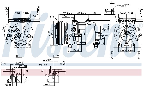 Compressor, air conditioning NISSENS 89201 7