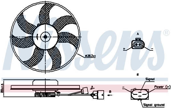 Fan, engine cooling NISSENS 85699 7