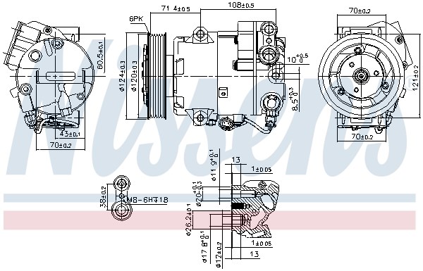 Compressor, air conditioning NISSENS 89425 7