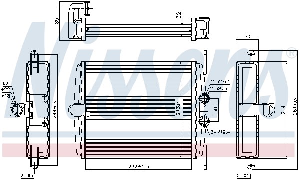 Heat Exchanger, interior heating NISSENS 72019 7