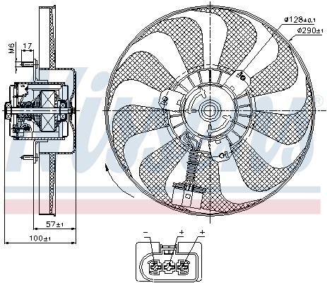 Fan, engine cooling NISSENS 85684 6