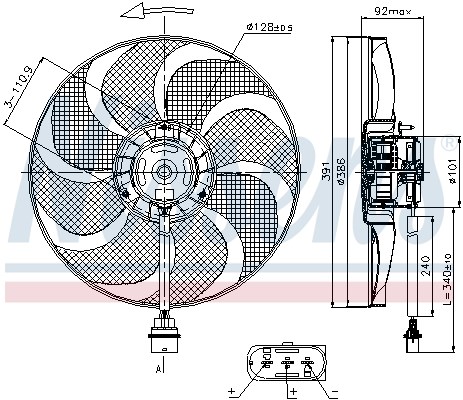 Fan, engine cooling NISSENS 85690 6
