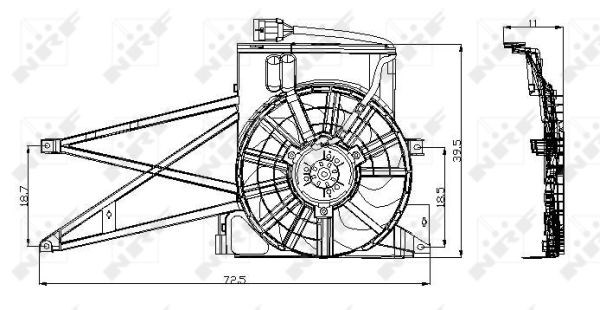 Fan, engine cooling NRF 47013 2