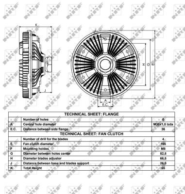 Clutch, radiator fan NRF 49040 5