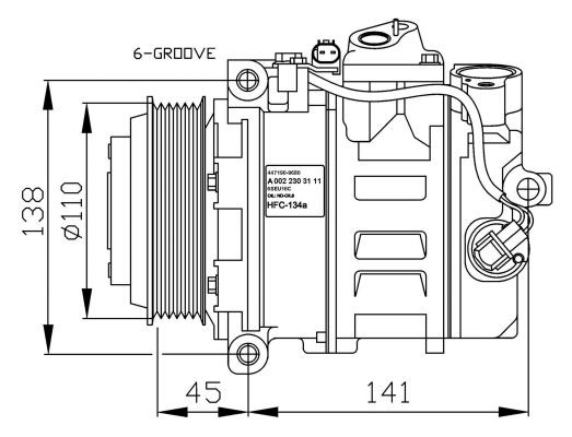 Compressor, air conditioning NRF 32674G