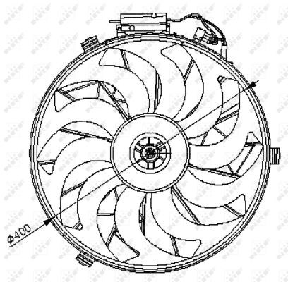 Fan, engine cooling NRF 47028