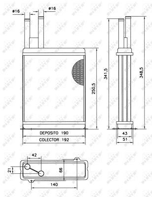 Heat Exchanger, interior heating NRF 52066 5