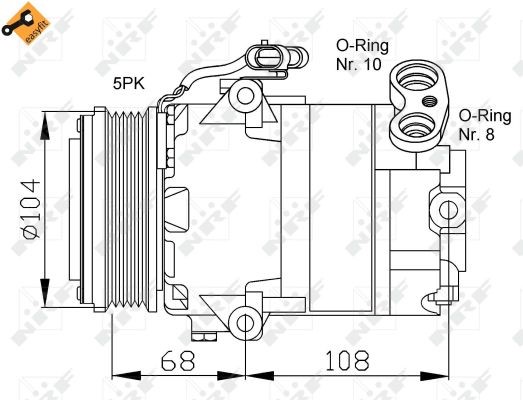 Compressor, air conditioning NRF 32080 3