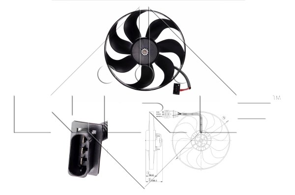 Fan, engine cooling NRF 47204
