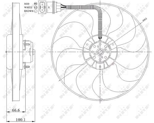 Fan, engine cooling NRF 47204 2