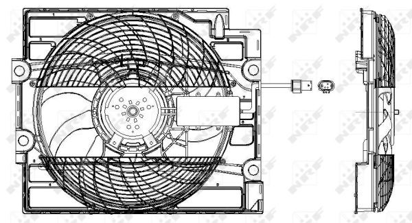 Fan, engine cooling NRF 47211 5
