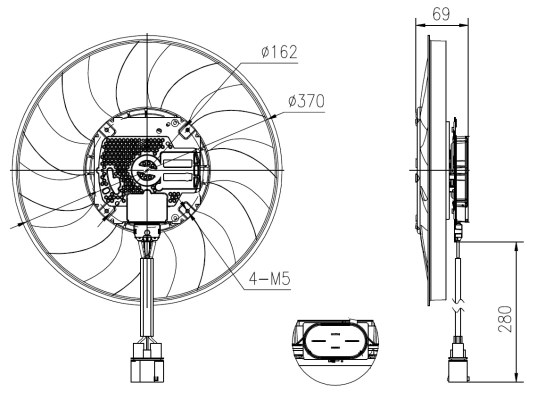 Fan, engine cooling NRF 47930 5