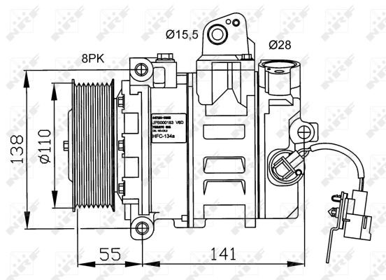 Compressor, air conditioning NRF 32246G 3