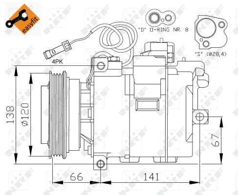 Compressor, air conditioning NRF 32104