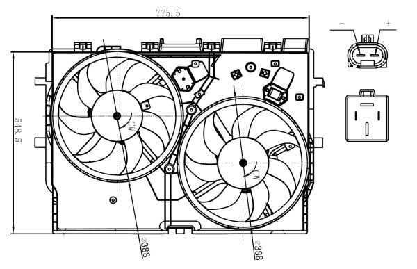 Fan, engine cooling NRF 47866 5