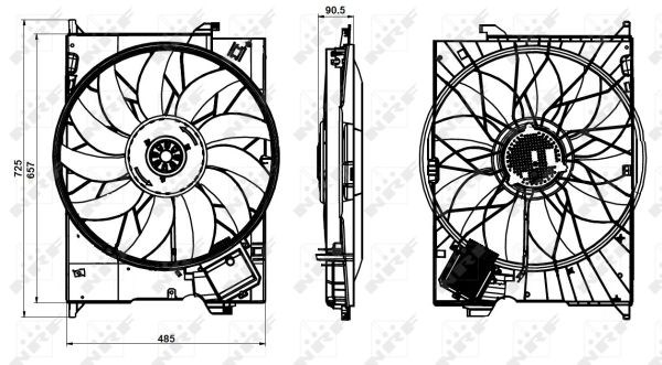 Fan, engine cooling NRF 47852 2