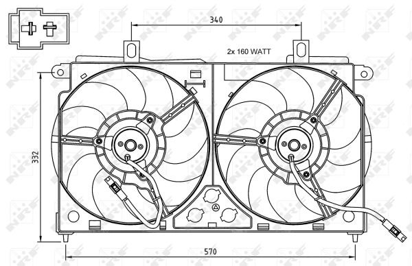 Fan, engine cooling NRF 47048 2