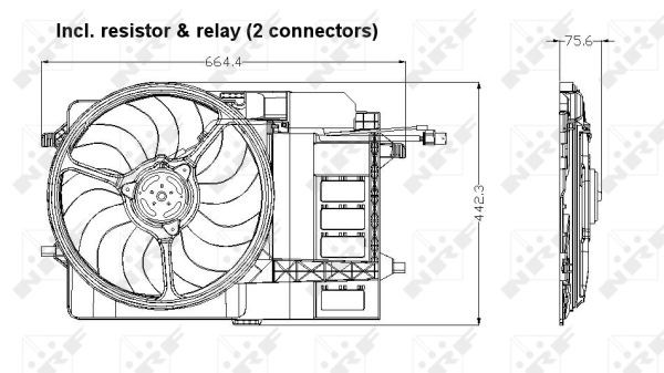 Fan, engine cooling NRF 47302 2