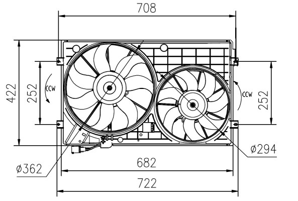 Fan, engine cooling NRF 47394 5