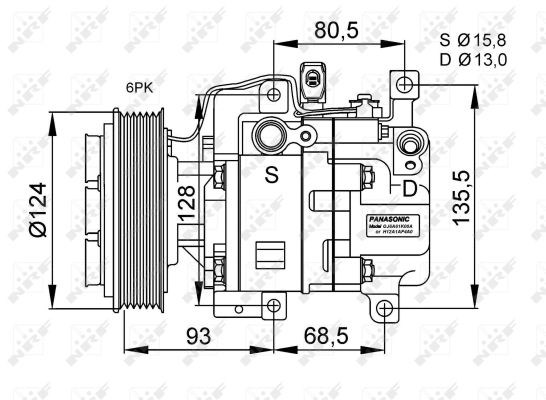 Compressor, air conditioning NRF 32408G 5