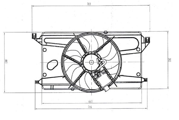 Fan, engine cooling NRF 47879 5