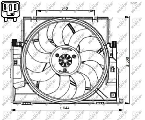 Fan, engine cooling NRF 47735 3