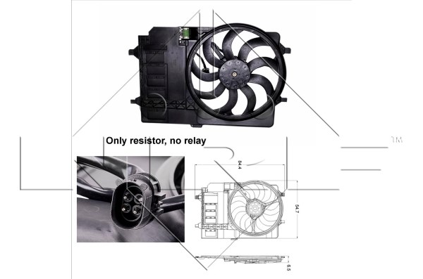 Fan, engine cooling NRF 47301