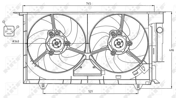 Fan, engine cooling NRF 47075 2