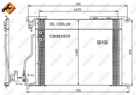 Condenser, air conditioning NRF 35578