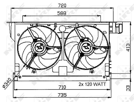 Fan, radiator NRF 47051 4
