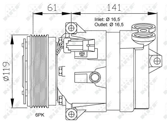 Compressor, air conditioning NRF 32021 3