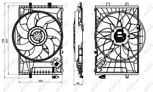 Fan, engine cooling NRF 47846 5