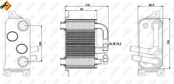 Oil Cooler, automatic transmission NRF 31191 5