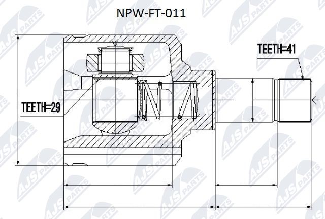 Joint Kit, drive shaft NTY NPW-FT-011