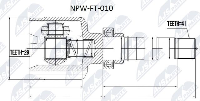 Joint Kit, drive shaft NTY NPW-FT-010