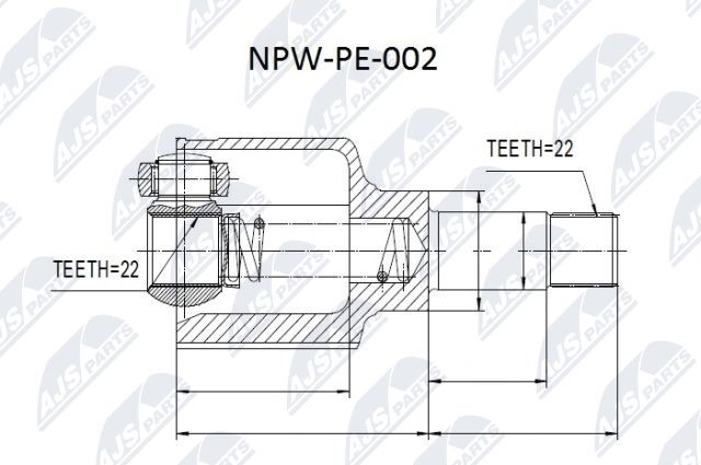 Joint Kit, drive shaft NTY NPW-PE-002