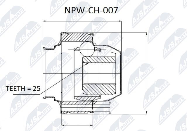 Joint Kit, drive shaft NTY NPW-CH-007