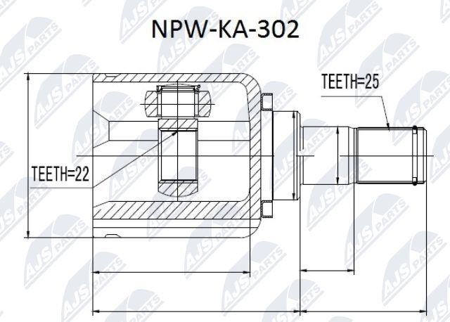Joint Kit, drive shaft NTY NPW-KA-302