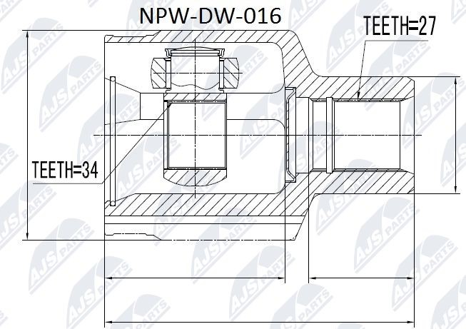 Joint Kit, drive shaft NTY NPW-DW-016