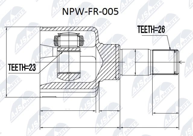 Joint Kit, drive shaft NTY NPW-FR-005