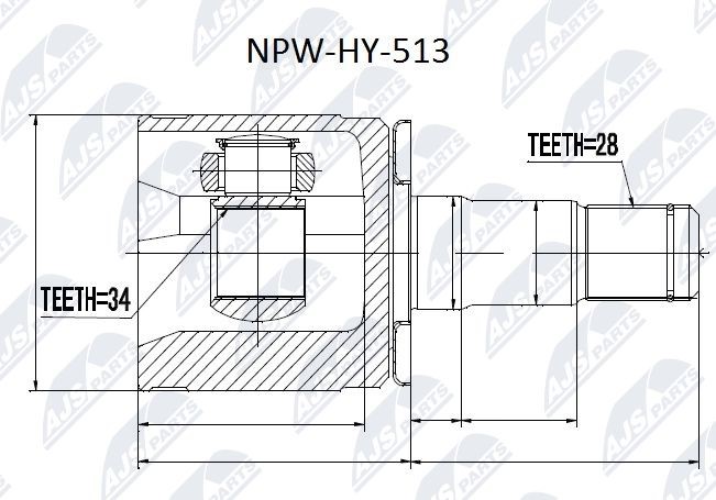 Joint Kit, drive shaft NTY NPW-HY-513
