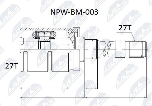 Joint Kit, drive shaft NTY NPW-BM-003