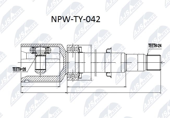 Joint Kit, drive shaft NTY NPW-TY-042