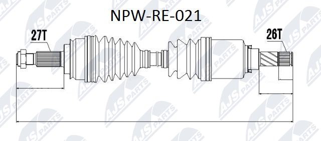 Drive Shaft NTY NPW-RE-021