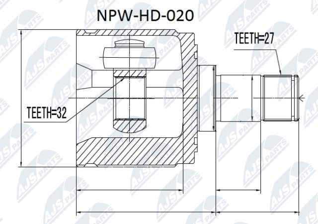 Joint Kit, drive shaft NTY NPW-HD-020