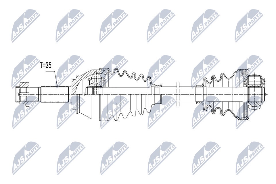 Drive Shaft NTY NPW-FT-025