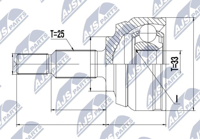 Joint Kit, drive shaft NTY NPZ-RE-044